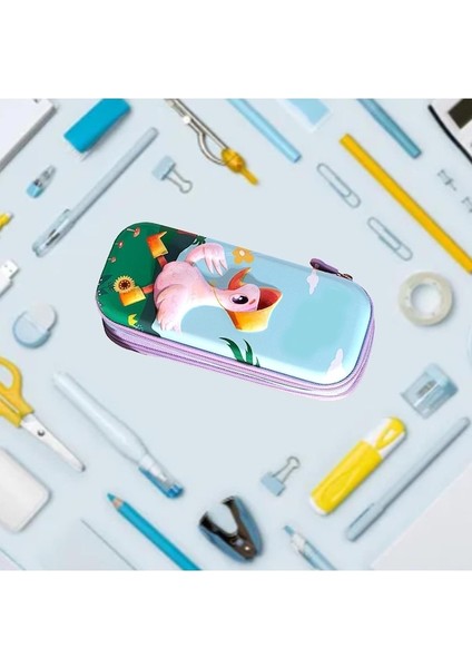 Heamor Sevimli Karikatür Tasarımlı Kalem Çantası, Geniş Uygulamalı Çocuklar Için Büyük Kapasiteli Dayanıklı Polyester Kalem Kutusu, Mükemmel Hediye Blue - Blue (Yurt Dışından) indirimleri