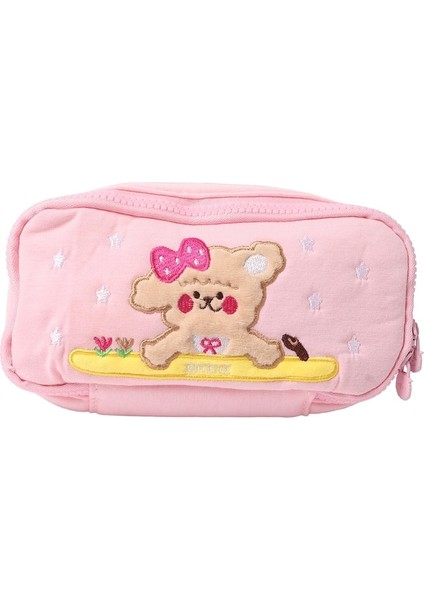 Heamor Öğrenciler Için Sevimli Köpek Desenli Büyük Kapasiteli Karikatür Kalem Çantası Pembe - Pembe (Yurt Dışından)