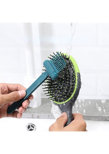 Ev Saç Tarağı Temizleme Fırçası 2 In1 Tarak Temizleme Pençe Aracı Salon Berber Dükkanı Temizleme Saç Hava Yastığı-Tarak Temizleyici Kenar Fırçası (Yurt Dışından)