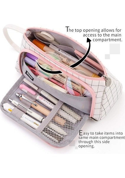 Büyük Kapasiteli Kalem Kutusu Kılıfı Kalem Kutusu Gençler Kızlar Öğrenci Için Basit Kırtasiye Çantası Organizatör (Yurt Dışından) modelleri