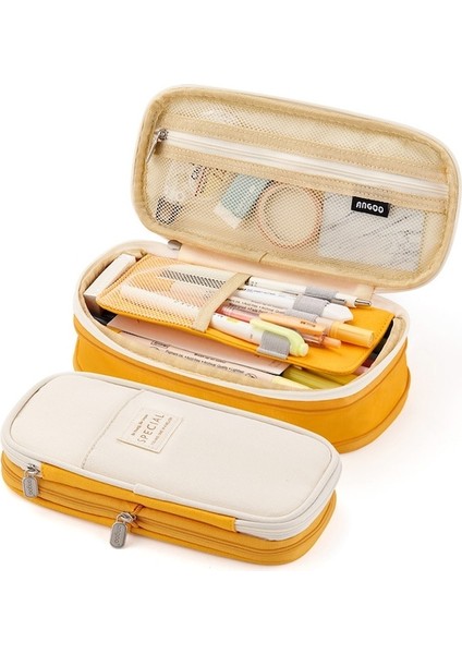 Haiyaao QB01 Büyük Kapasiteli Kalem Kutusu, Sarı (Yurt Dışından)