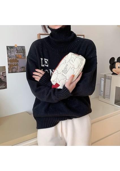 Heamor Bayanlar Kapitone Tavşan Kalem Kutusu Çanta Büyük Kapasiteli Saklama Çantası Taşınabilir Basit Rahat Kawaii Kamp, Bej Büyük, Moda - Bej Büyük (Yurt Dışından) indirimleri