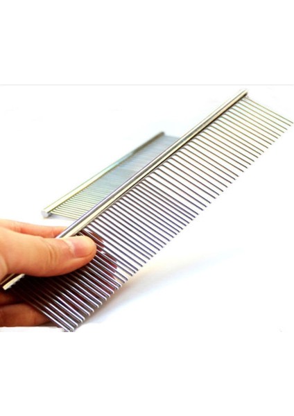 Pro Metal Çift Sıralı Diş Fırçası Bakım Saç Tarak Saç Trim Tırmık Aracı Pet Köpek Kedi Kuaförlük Tarak (Yurt Dışından) fiyatları