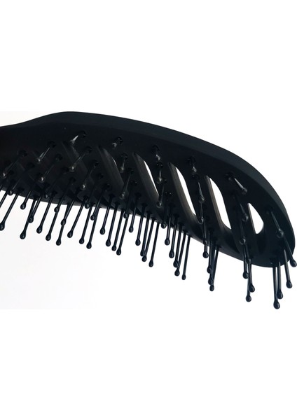 Berber Ark Masaj Modelleme Tarak Geniş Diş Kavisli Saç Maşası Tarak Saç Fırçaları Kavisli Şekillendirici Fırça Siyah (Yurt Dışından) indirimleri
