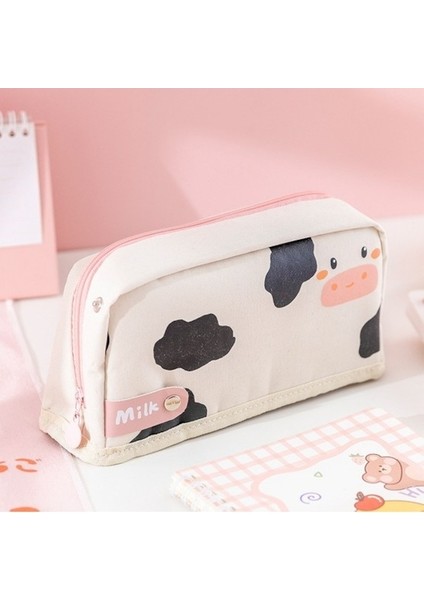 Knight1 Fermuarlı Desenli Kalem Kutusu 19 x 10 x 6 cm Beyaz (Yurt Dışından)