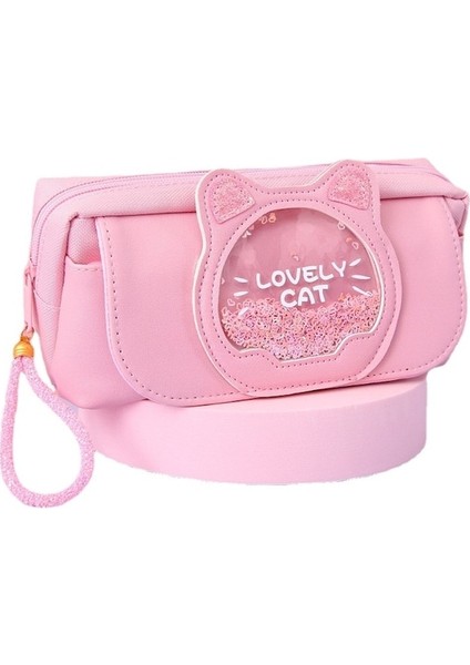 Ww Kırtasiye Büyük Kapasiteli Kedi Kalem Kutusu-Pembe (Yurt Dışından)