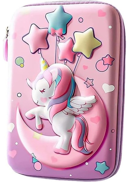 Heamor Su Geçirmez Eva Kalem Kutusu Sevimli Kız Kalem Kutusu 3D Karikatür Kalem Kutusu (Yurt Dışından)