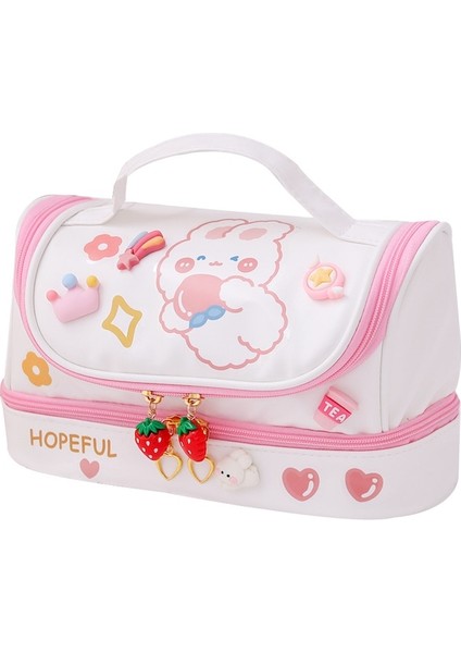 Yystore Öğrenci Kalem Kutusu Çift Katmanlı Büyük Kapasiteli (Yurt Dışından)