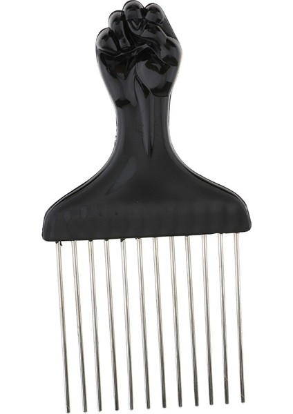 Siyah Yumruk Afro Pick Metal Geniş Diş Saç Tarak Hacim Veren Saç Şekillendirici Anti-Statik Tarak Fırça Dolaşık Açıcı Tarak (Yurt Dışından) modelleri