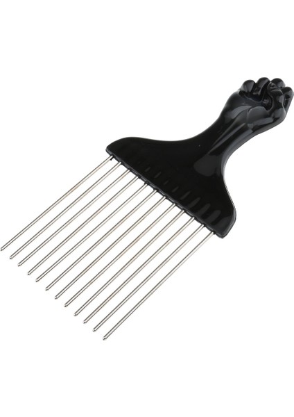 Siyah Yumruk Afro Pick Metal Geniş Diş Saç Tarak Hacim Veren Saç Şekillendirici Anti-Statik Tarak Fırça Dolaşık Açıcı Tarak (Yurt Dışından) fırsatları