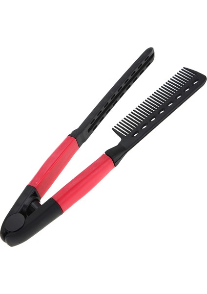 Monja V Tipi Doğrultma Tarak Saç Düzleştirici Fırça Pro Salon Saç Kesimi Dıy Berber Şekillendirici Araçları Anti-Statik Tarak Fırça (Yurt Dışından) fırsatları