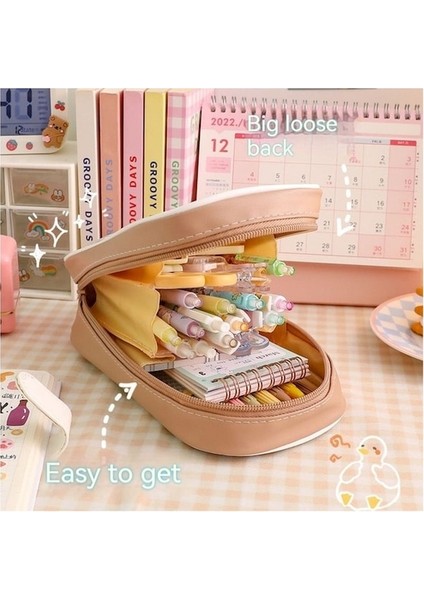 Ww Kırtasiye Şeffaf Büyük Kapasiteli Öğrenci Kalem Kutusu-Mavi (Yurt Dışından) fiyatları