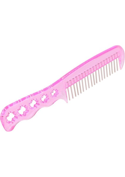 Adet Plastik Saplı Anti-Statik Peruk Aracı Şekillendirici Kıdemli Çelik Tarak Diş Tarak Kadın Makyaj Saç Şekillendirici Aracı (Yurt Dışından)