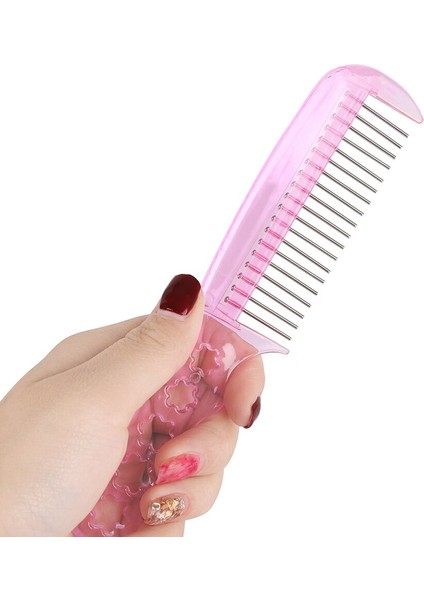 Adet Plastik Saplı Anti-Statik Peruk Aracı Şekillendirici Kıdemli Çelik Tarak Diş Tarak Kadın Makyaj Saç Şekillendirici Aracı (Yurt Dışından) modelleri