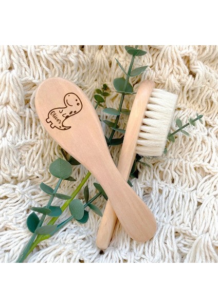 Kişiselleştirilmiş Bebek Saç Fırçası Özel Ad Ahşap Fırça Erkek Kız Duş Hediyeleri Newbron Doğum Hediye Bebek Kazınmış Hatıra Hatıra (Yurt Dışından)