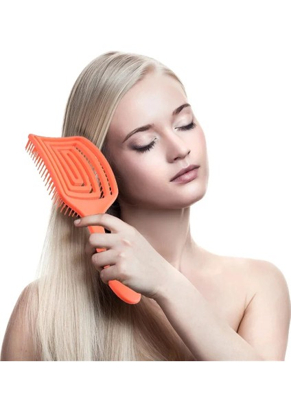 Kızlar Saç Derisi Masaj Tarak Saç Fırçası Kıl Naylon Kadın Islak Kıvırcık Detangle Saç Fırçası Salon Kuaförlük Şekillendirici Araçları (Yurt Dışından)