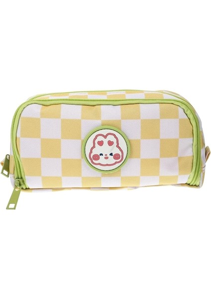 Heamor Dama Tahtası Kalem Kutusu Japon Kalem Kutusu Çocuk Polyester - Sarı (Yurt Dışından)