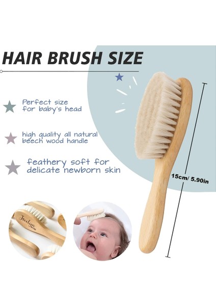 Kişiselleştirilmiş Bebek Saç Fırçaları Özel Ad Ahşap Yenidoğan Saç Fırçası Ideal Hediye Bebek Doğum/vaftiz/doğum Günü Bebek Hediyeleri (Yurt Dışından) fiyatları