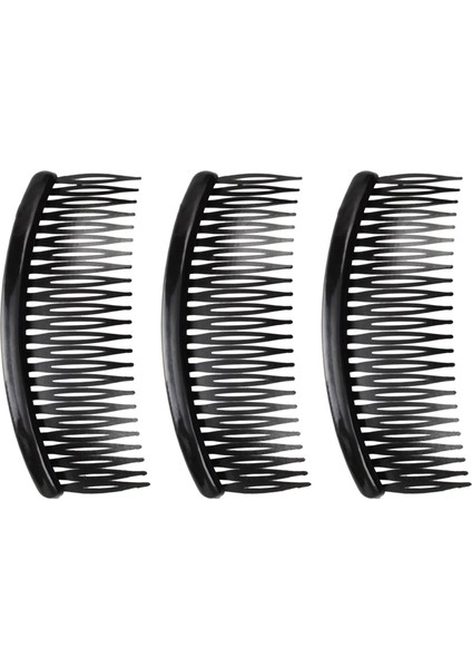 Siyah Plastik 24 Diş Saç Tarak Klip Kelepçe 6 Adet Lady Kızlar Için (Yurt Dışından)