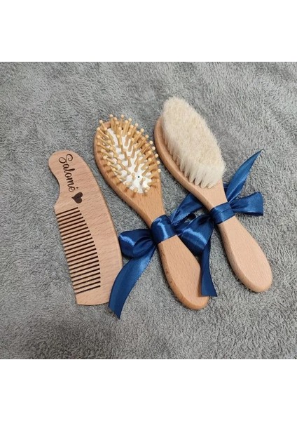 Kişiselleştirilmiş Bebek Hediyesi Yenidoğan Saç Fırçası ve Tarak, Bebek Hatıra Ahşap Kıl Yürümeye Başlayan Tarak Bebek Duş Hediyesi (Yurt Dışından) modelleri