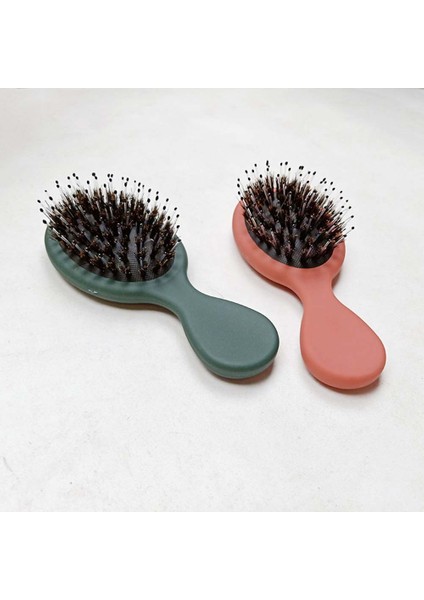 Doğal Domuzu Kıl Saç Fırçası Mini Kolu Masaj Tarak Anti-Statik Saç Derisi Kürek Fırçalar Berber Saç Fırçası Şekillendirici Aracı (Yurt Dışından) modelleri