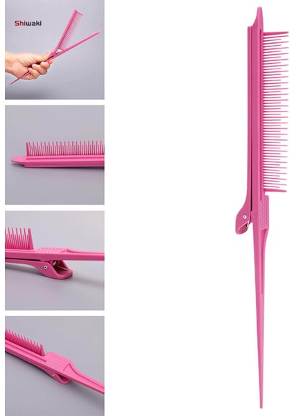 Kuaför Için Tarak Tarağı Boyama Kesme Kırpma Için Kuyruk Tarağı Gül Kırmızısı (Yurt Dışından) fiyatları