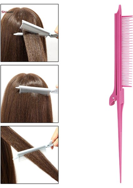 Kuaför Için Tarak Tarağı Boyama Kesme Kırpma Için Kuyruk Tarağı Gül Kırmızısı (Yurt Dışından) modelleri