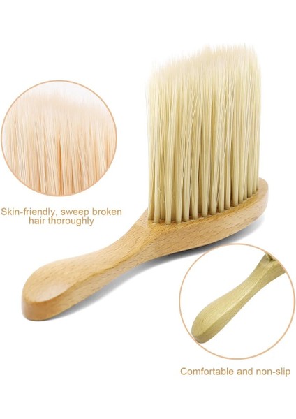 Boyun Yüz Uzun At Saç Fırçası Berber El Temiz Kırık Saç Kesimi Fırçası Sakal Salon Kesme Kuaförlük Şekillendirici Araçları (Yurt Dışından) fırsatları