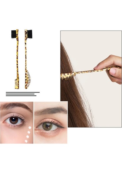 Leopar Desen Saç Kenar Fırçası Çift Taraflı Kenar Kontrol Saç Combs Kaş Fırçaları Pürüzsüz Tarak Bakım Aracı Kadın Erkek Için (Yurt Dışından) modelleri