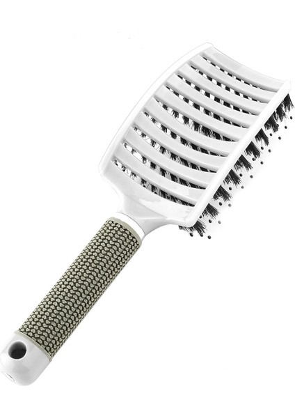 Saç Derisine Masaj Tarak Kıl ve Naylon Saç Fırçası Islak Kıvırcık Saç Şekillendirme Aracı - Beyaz (Yurt Dışından) fırsatları