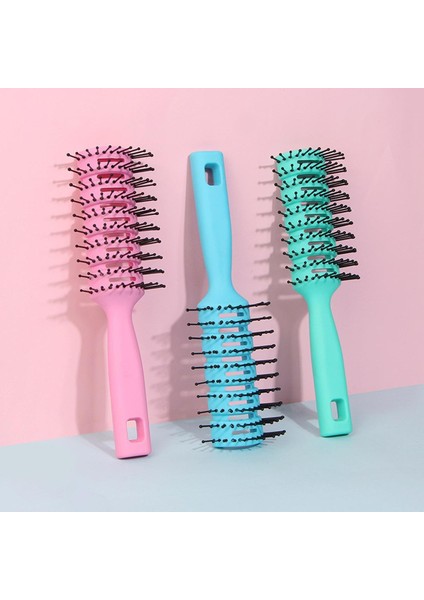 Erkekler ve Kadınlar Için Nervürlü Tarak Kabarık Saç Tarak Salon Ev Profesyonel Kuaförlük Kaburga Tarak Masaj Saç Maşası Fırçası (Yurt Dışından)