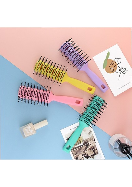 Erkekler ve Kadınlar Için Nervürlü Tarak Kabarık Saç Tarak Salon Ev Profesyonel Kuaförlük Kaburga Tarak Masaj Saç Maşası Fırçası (Yurt Dışından) fiyatları