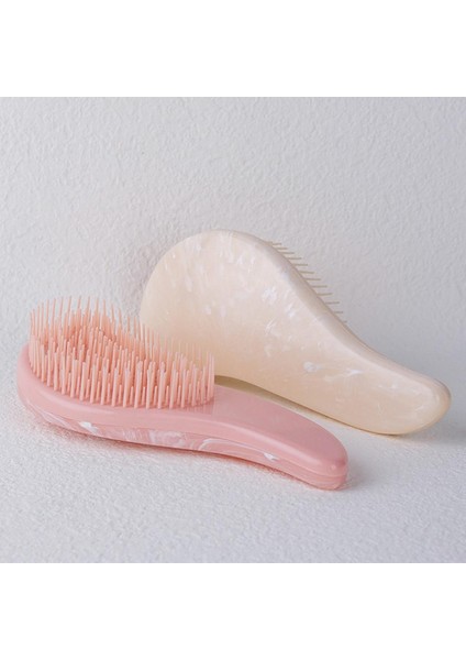 Mermer Sihirli Yumuşak Diş Tarak Anti-Statik Saç Fırçası Kolu Arapsaçı Dolaşık Açıcı Tarak Duş Masaj Tarak Salon Saç Şekillendirici Aracı (Yurt Dışından)