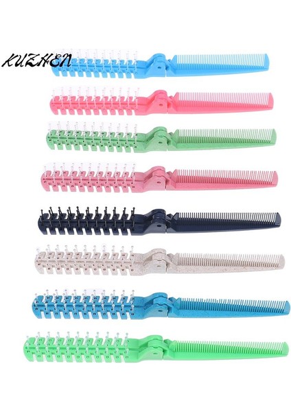 Çift Başlı Dişli Katlanabilir Saç Tarak Kadın Seyahat Taşınabilir Dıy Saç Güzellik Plastik Tarak Masaj Fırçası Kuaförlük Araçları (Yurt Dışından) fiyatları