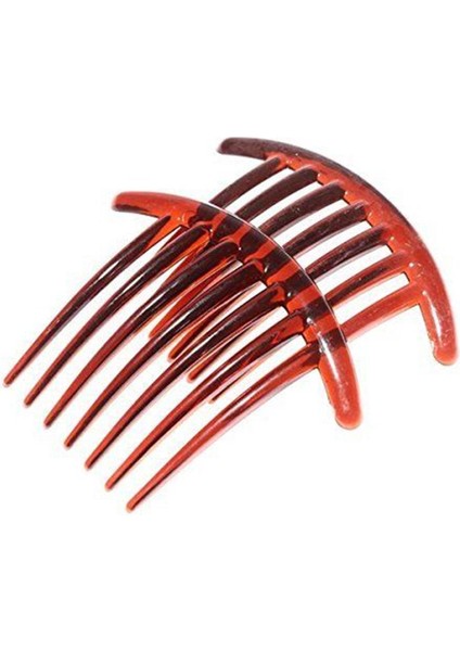 Adet Saç Tarak Pin Aksesuarları Plastik Kadın Bayan Moda Kahverengi (Yurt Dışından)