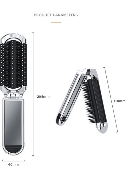 Kullanışlı Katlanır Saç Tarağı Günlük Kullanım Için Çanta Boyutunda Tarak Hareket Halindeyken Katlanır Saç Tarağı Kompakt Cep Saç Fırçası Aynalı Profesyonel Saç Tarağı (Yurt Dışından) fiyatları