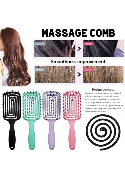 Saç Derisi Masaj Tarak Saç Fırçası Kıl Naylon Diş Kadın Islak Kıvırcık Detangle Saç Fırçası Salon Kuaförlük Şekillendirici Araçları (Yurt Dışından) fiyatları