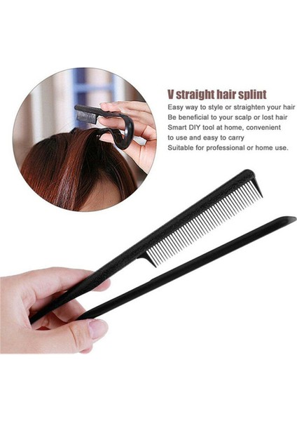 Siyah V Saç Tarak Katlanır Yıkanabilir Anti-Statik Kuaförlük Saç Düzleştirici Iyonik Tarak Berber Kuaför Dıy Şekillendirici Araçları (Yurt Dışından) modelleri