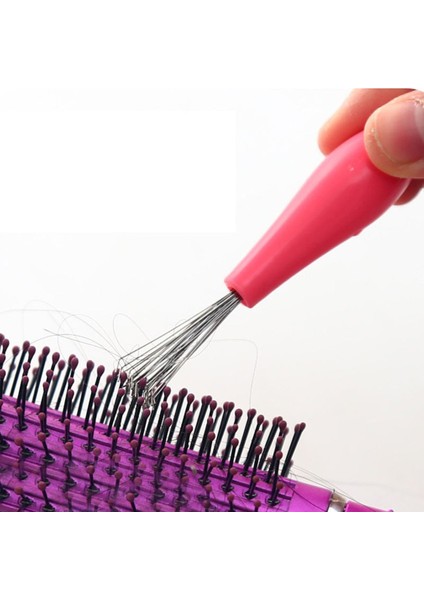 Pratik Saç Tarak Fırça Temizleyici Temizleme Aleti Saç Çıkarıcı Plastik Saplı - Pembe (Yurt Dışından) modelleri
