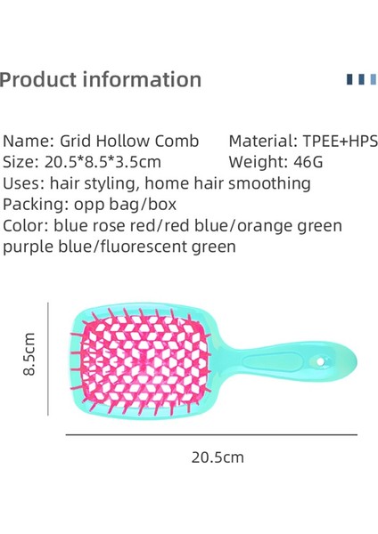 Karışık Geniş Diş Hava Yastığı Tarak Kadın Kafa Derisi Masaj Tarak Saç Fırçası Oyma Ev Salon Dıy Kuaförlük Aracı Fırçalar (Yurt Dışından) fiyatları