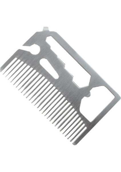 Şişe Açacağı ile Saç Tarağı Erkekler Için 304 Paslanmaz Çelik Taraklar Bakım Şekillendirici Mini Ince Dişli Bıyık Gümüş Veya (Yurt Dışından) modelleri