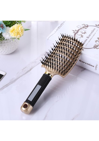 Kızlar Saç Şekillendirici Tarak Saç Derisi Masaj Saç Fırçası Kıl Naylon Kadın Islak Kıvırcık Detangle Saç Fırçası Salon Kuaförlük Araçları (Yurt Dışından)