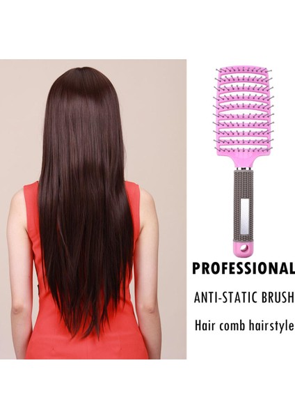 Kızlar Saç Şekillendirici Tarak Saç Derisi Masaj Saç Fırçası Kıl Naylon Kadın Islak Kıvırcık Detangle Saç Fırçası Salon Kuaförlük Araçları (Yurt Dışından) fırsatları