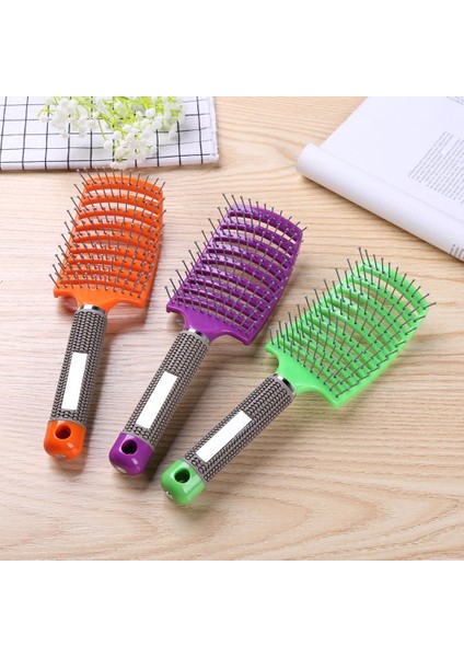 Kızlar Saç Şekillendirici Tarak Saç Derisi Masaj Saç Fırçası Kıl Naylon Kadın Islak Kıvırcık Detangle Saç Fırçası Salon Kuaförlük Araçları (Yurt Dışından) indirimleri