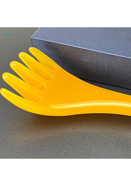 Uzun Saplı Geniş Diş Saç Tarak Kafa Saç Fırçası Kazıma Kafa Derisi Salon Aracı Boyun Geri El Kol Bakım Için Taşınabilir Tarak, Sarı (Yurt Dışından)