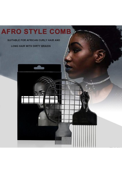 Profesyonel Erkek Kadın Çift Uçlu Saç Büküm Tarak Kıvırcık Afro Kirli Örgü Araçları (Yurt Dışından)