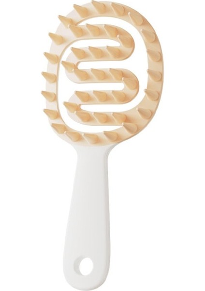 Düz Renk Masaj Tarak Elastik Içi Boş Temizleme Saç Derisi Saç Fırçası Salon Şekillendirici Araçları Salon (Yurt Dışından)