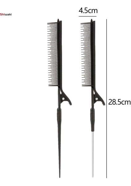 Alay Tarağı Profesyonel Tarak Vurgulama Tarak Saç Kesimi Için Klipsli Akşam Siyah (Yurt Dışından) fırsatları