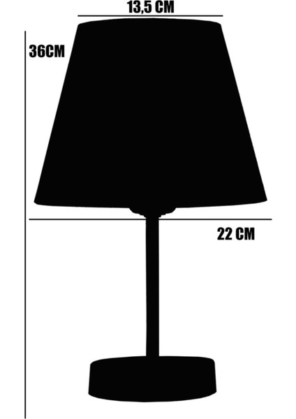 Kumaş Siyah Modern Yatak Odası Abajur Siyah Ayaklı Masa Lambası Siyah 1 E27 Modern 31 - 45