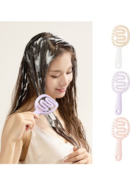 Düz Renk Masaj Tarak Elastik Içi Boş Temizleme Saç Derisi Saç Fırçası Salon Şekillendirici Araçları Salon (Yurt Dışından) modelleri